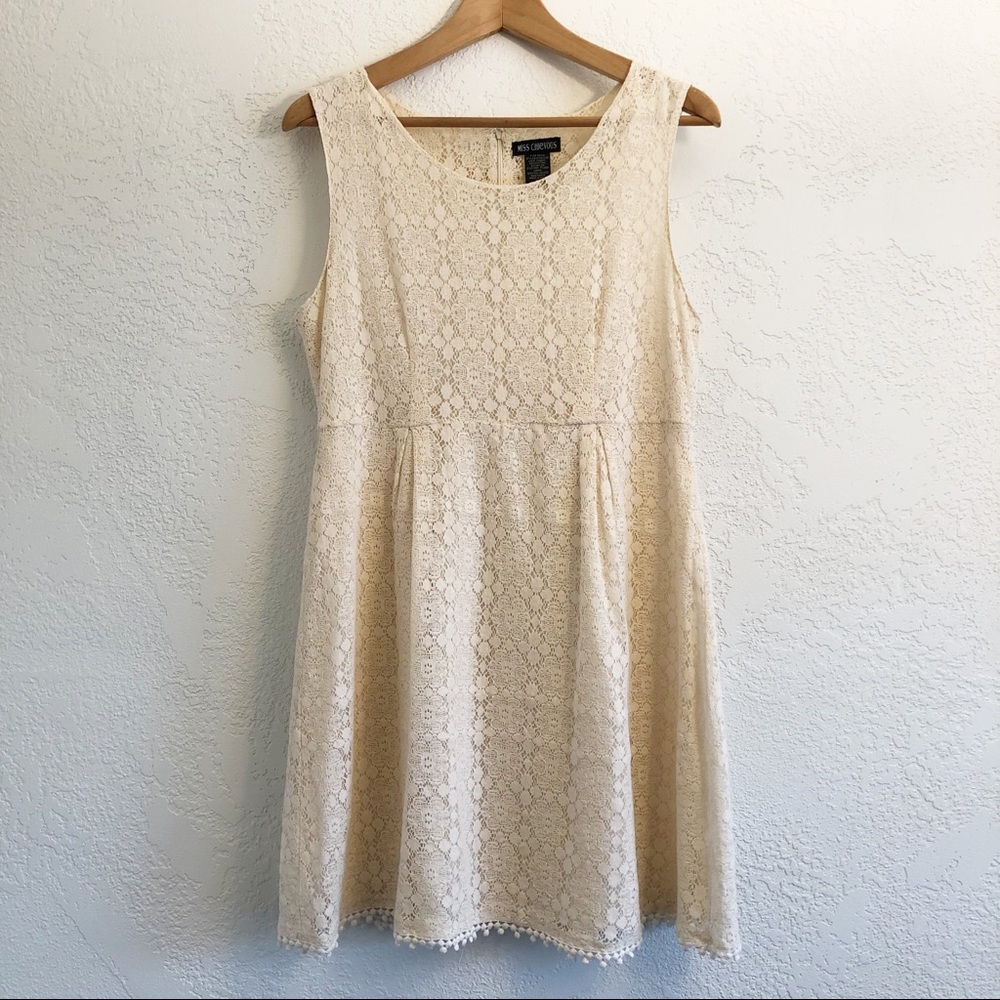 Miss Chievous Cream Ivory Lace Dress